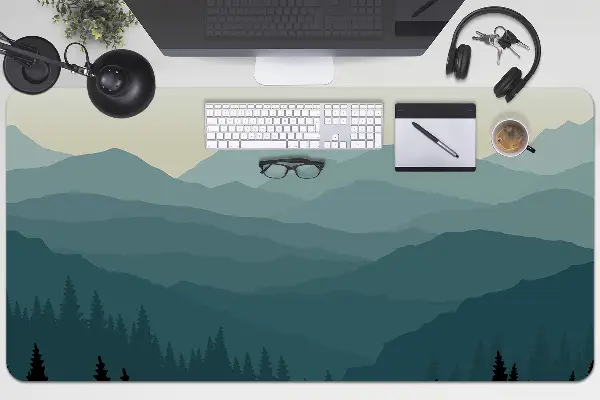 Velká ochranná podložka na stůl Pohled na hory