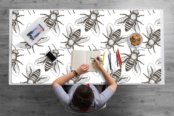 Velká ochranná podložka na stůl Včely vzor