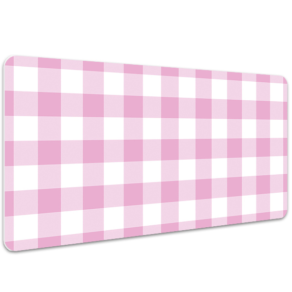 Velká ochranná podložka na stůl Pink mřížka