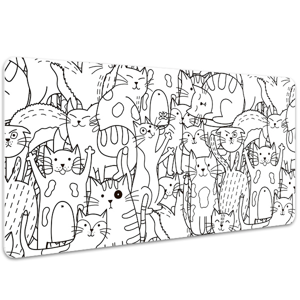 Pracovní podložka na stůl Kočky ve stylu doodle