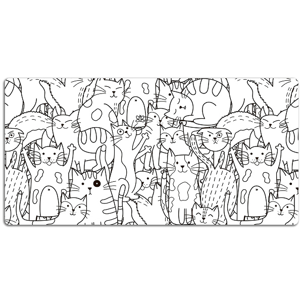 Pracovní podložka na stůl Kočky ve stylu doodle