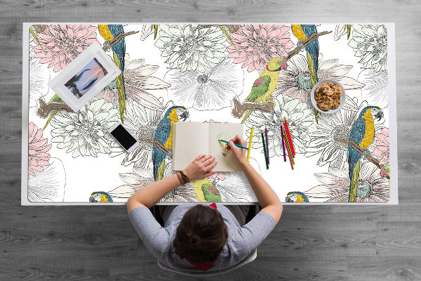 Pracovní podložka s obrázkem Parrot a květiny