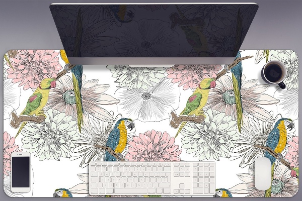 Pracovní podložka s obrázkem Parrot a květiny