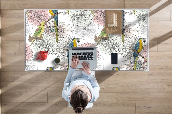 Pracovní podložka s obrázkem Parrot a květiny