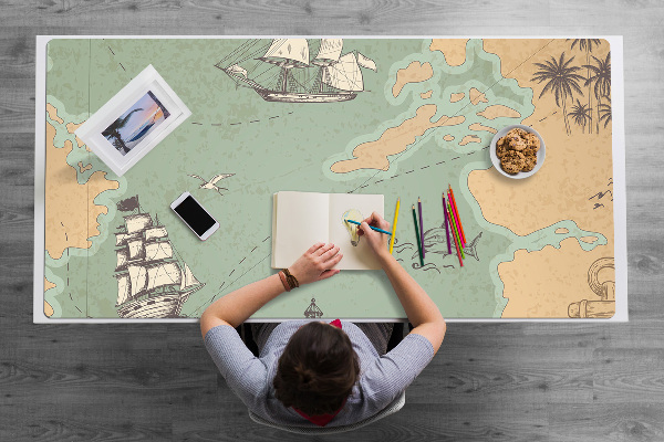 Velká podložka na stůl Mapa pokladu