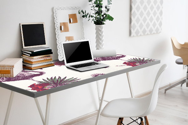 Pracovní podložka na stůl Plameňáci & hibiscus