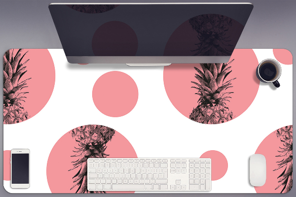 Velká ochranná podložka na stůl Růžový ananas