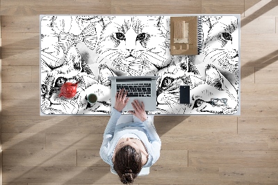 Pracovní podložka s obrázkem Načrtnuté kočky