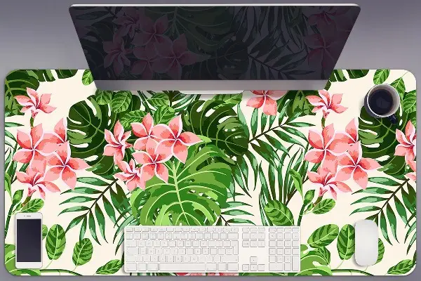 Velká ochranná podložka na stůl Květiny hawaii
