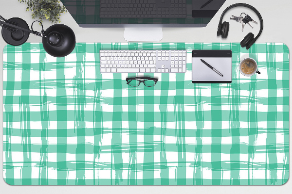 Velká ochranná podložka na stůl Green mřížka
