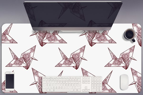 Velká ochranná podložka na stůl Origami ptáci