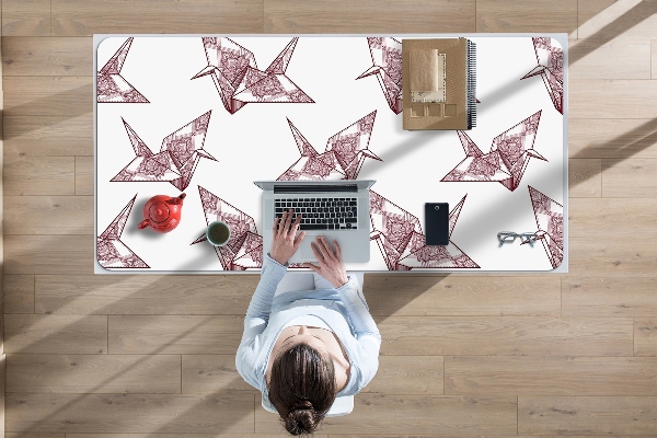 Velká ochranná podložka na stůl Origami ptáci