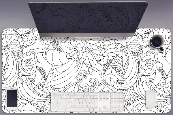 Velká podložka na stůl pro děti Doodle pattern