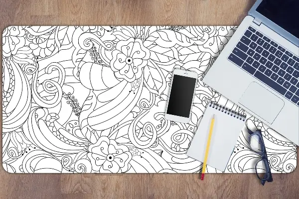 Velká podložka na stůl pro děti Doodle pattern
