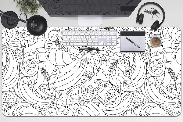 Velká podložka na stůl pro děti Doodle pattern