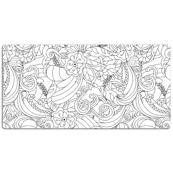 Velká podložka na stůl pro děti Doodle pattern