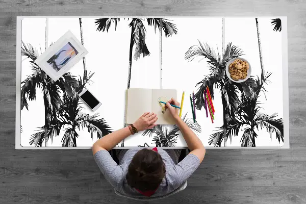 Pracovní podložka na stůl Černá and bílý palm