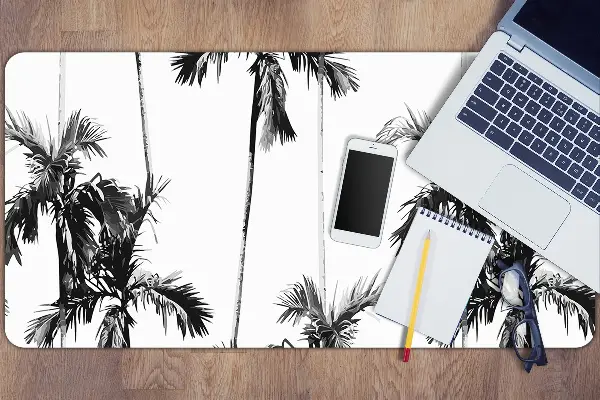 Pracovní podložka na stůl Černá and bílý palm