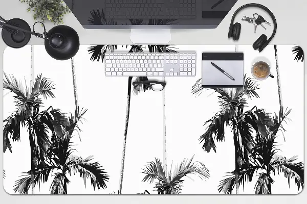 Pracovní podložka na stůl Černá and bílý palm