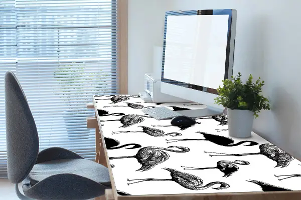 Pracovní podložka na stůl Plameňáci ve stylu retro