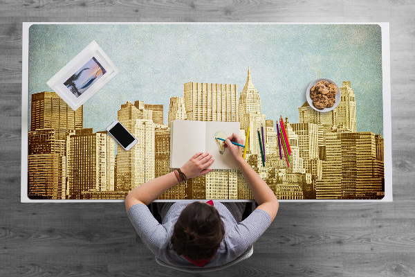 Pracovní podložka na stůl Manhattan mrakodrapy