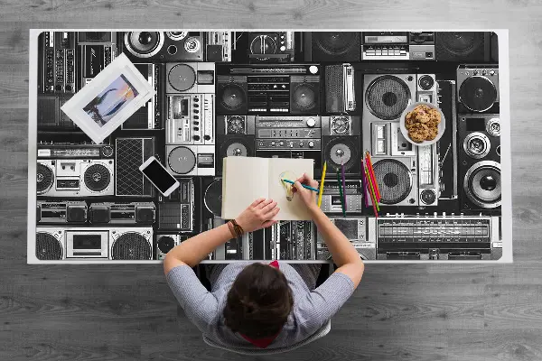 Pracovní podložka na stůl Stará škola boombox
