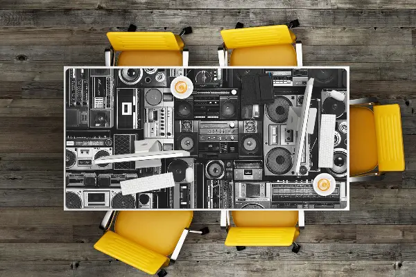 Pracovní podložka na stůl Stará škola boombox