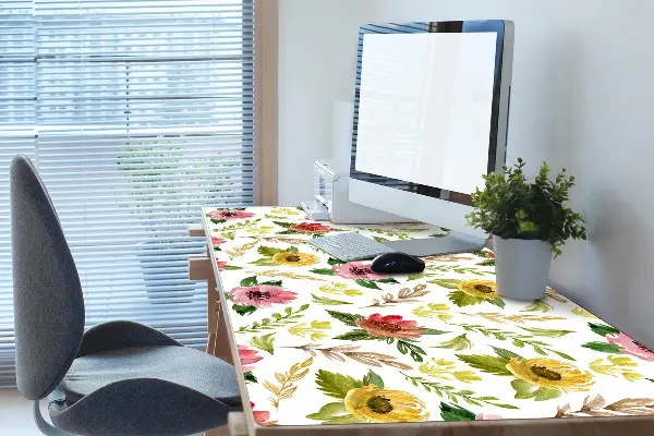 Pracovní podložka s obrázkem Akvarel květiny