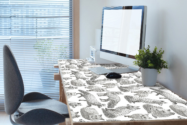 Ochranná podložka na stůl Načrtnuté lišky