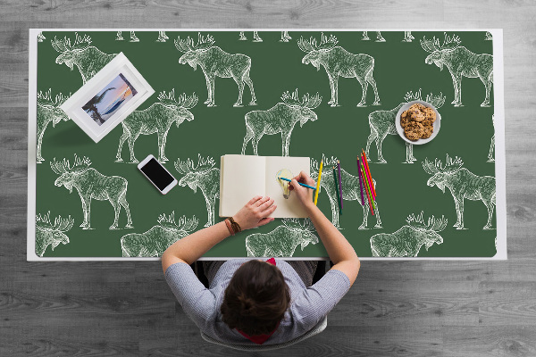 Ochranná podložka na stůl Elk na zeleném pozadí