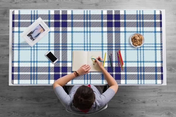 Velká ochranná podložka na stůl Tartan
