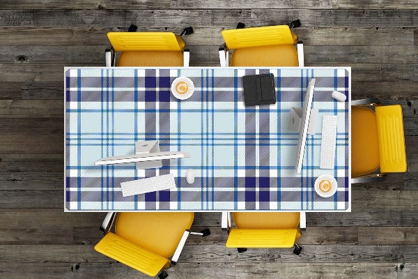 Velká ochranná podložka na stůl Tartan