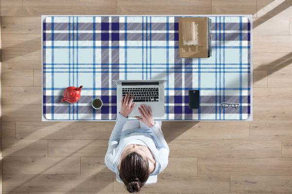 Velká ochranná podložka na stůl Tartan