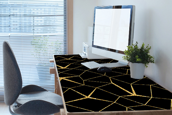 Ochranná podložka na stůl Mosaic zlato a černé