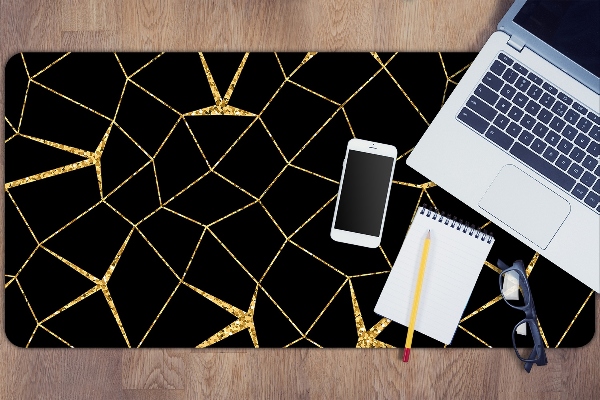 Ochranná podložka na stůl Mosaic zlato a černé