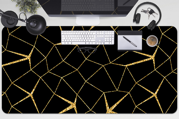 Ochranná podložka na stůl Mosaic zlato a černé