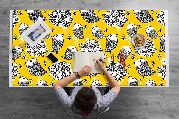 Velká podložka na stůl Doodle ptáci