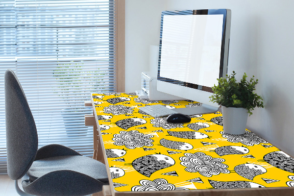 Velká podložka na stůl Doodle ptáci