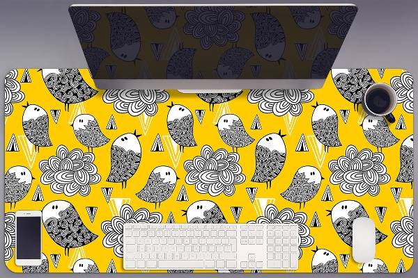 Velká podložka na stůl Doodle ptáci