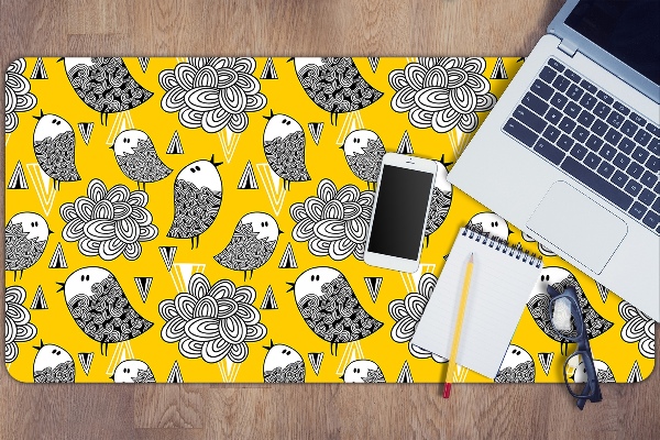 Velká podložka na stůl Doodle ptáci