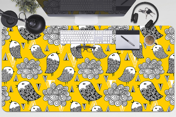 Velká podložka na stůl Doodle ptáci