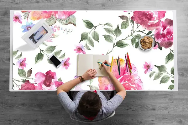 Velká ochranná podložka na stůl Akvarel roses