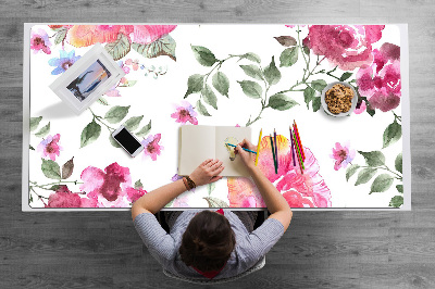 Velká ochranná podložka na stůl Akvarel roses