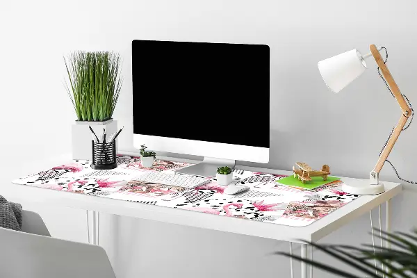 Velká podložka na stůl pro děti Flamingos