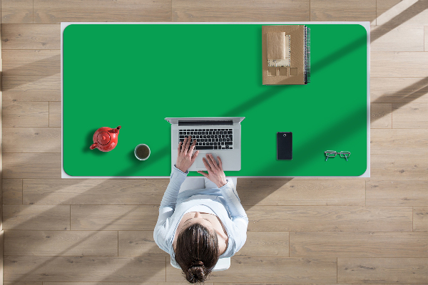 Ochranná podložka na stůl Travnatá green