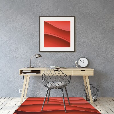 Podložka pod židli abstrakce červená