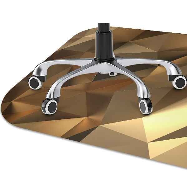 Podložka pod kancelářskou židli zlaté fólie