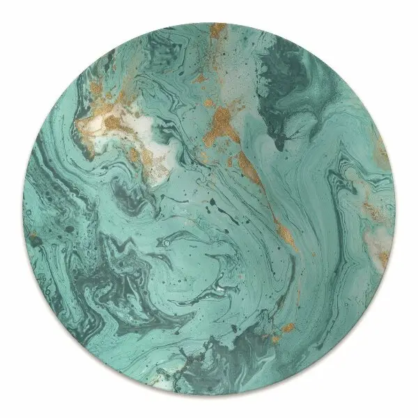 Ochranná podložka pod židli Marble tyrkysová