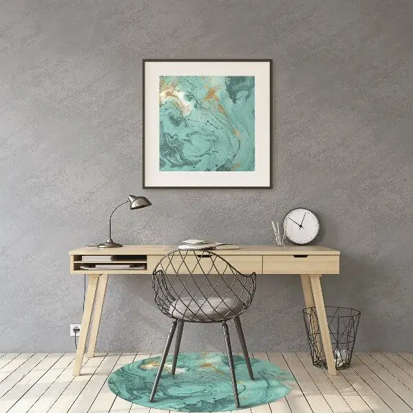Ochranná podložka pod židli Marble tyrkysová