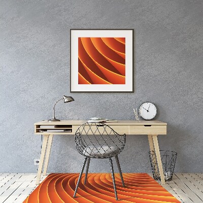 Podložka pod kancelářskou židli oranžové vlny